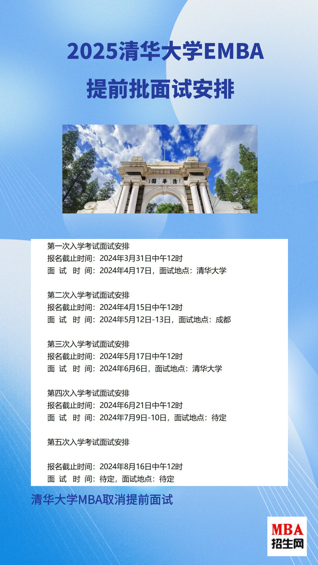 2025各大高校提前面試時間表