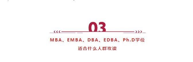 MBA、EMBA、DBA、EDBA、Ph.D有啥區(qū)別？適合什么人群就讀？